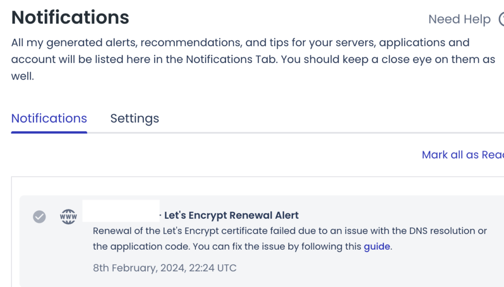 Lets Encrypt Renewal Alert SSL