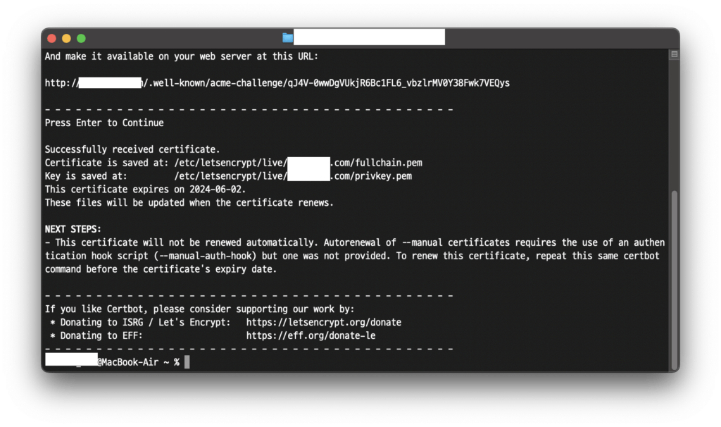 [https] 무료 SSL 인증서 (let's encrypt) cafe24 웹호스팅