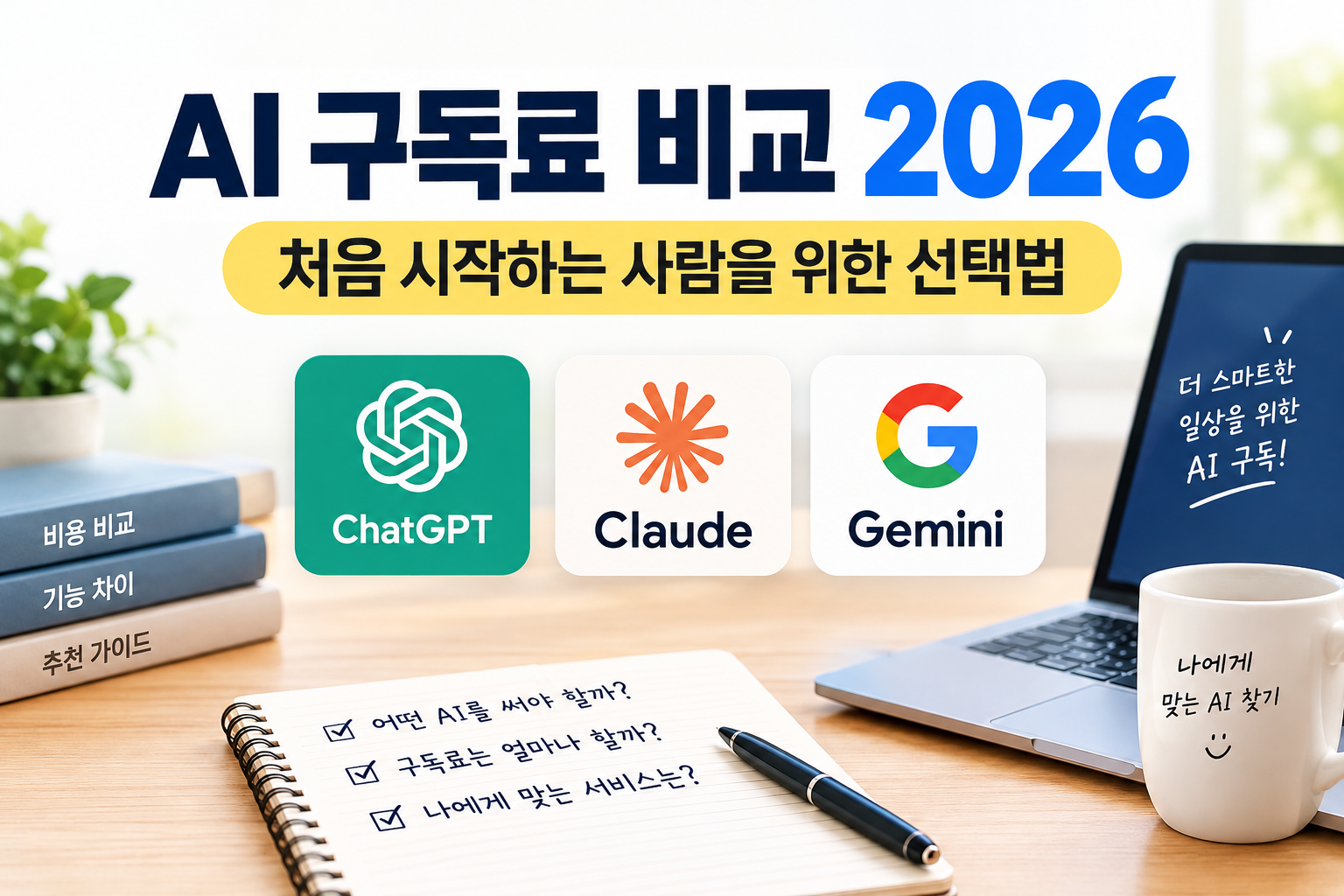 AI 구독료 비교 2026